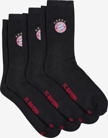 FC BAYERN MÜNCHEN Socks 'FC Bayern München' in Black: front