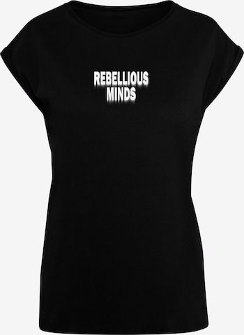 Merchcode T-Shirt  'Rebellious Minds' in Schwarz: predná strana