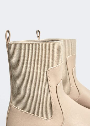 MANGO Chelsea Boots 'Ying1' in Beige