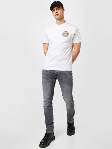 Tricou 'Dressen Roses' de la Santa Cruz pe alb