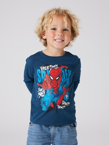 TWO SOON Shirts 'Spiderman' i blå: forside