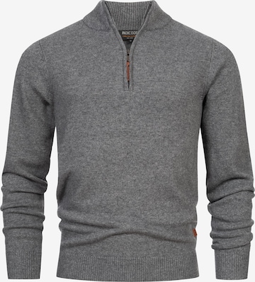 INDICODE JEANS Trui in Grijs: voorkant