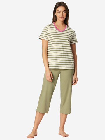 SCHIESSER Pajama ' Casual Essentials ' in Green: front