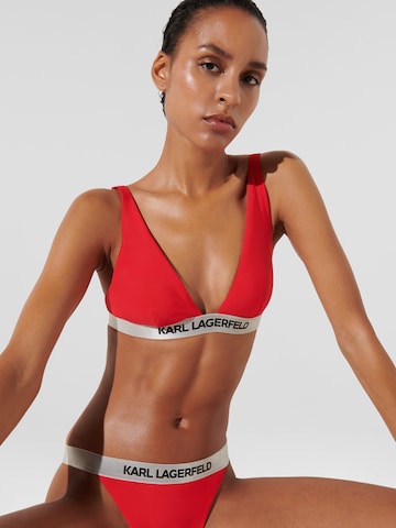 Karl Lagerfeld Triangel Bikinitop in Rot