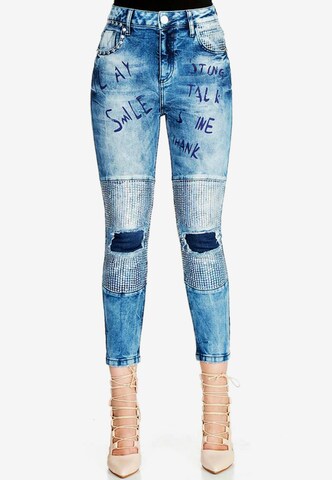 CIPO & BAXX Regular Jeans 'WD314' in Blauw: voorkant