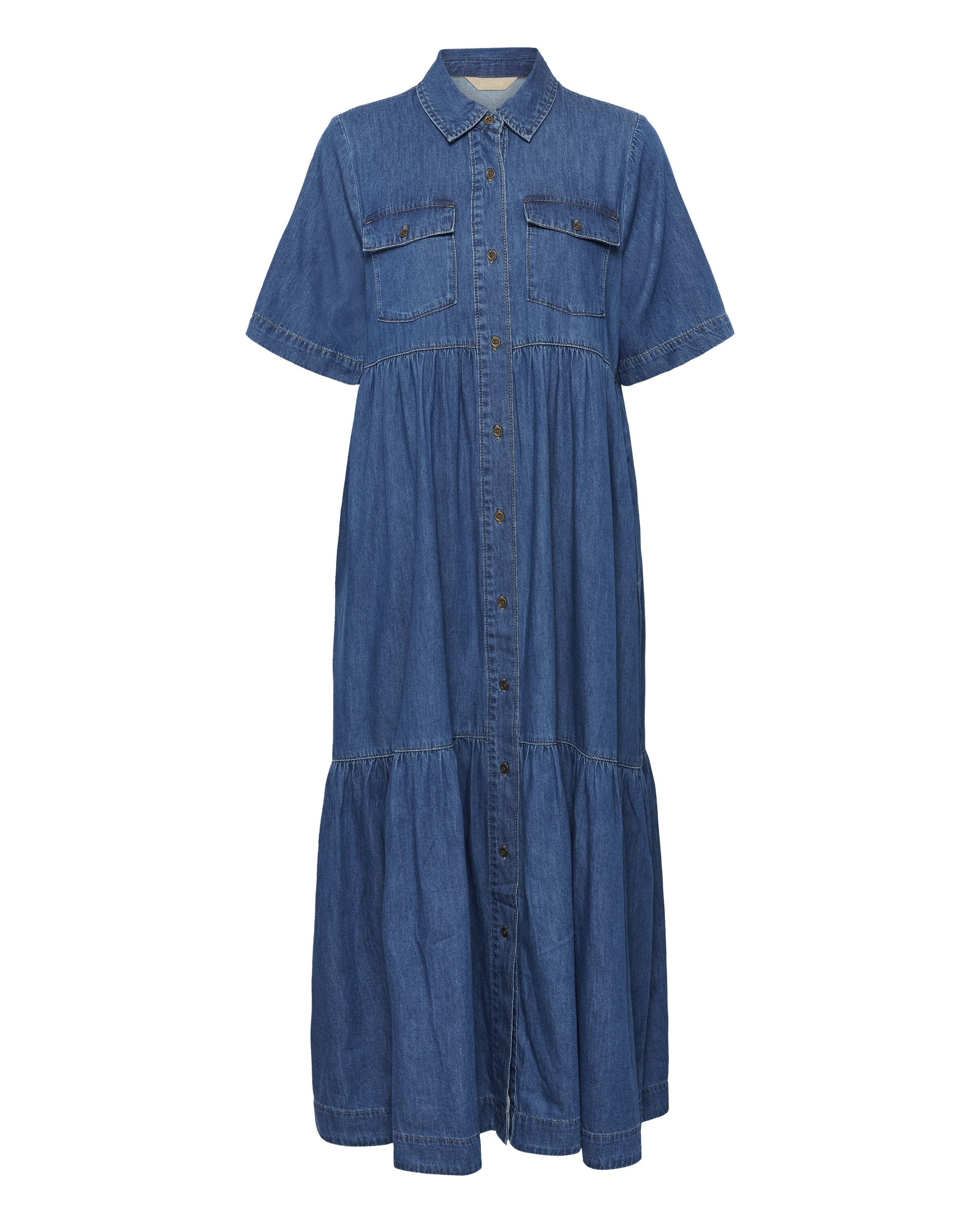 CULTURE Blousejurk 'CUMona' in Blauw: voorkant