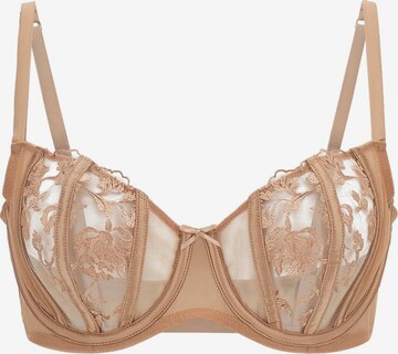 GUESS Balconette Bra in Beige: front