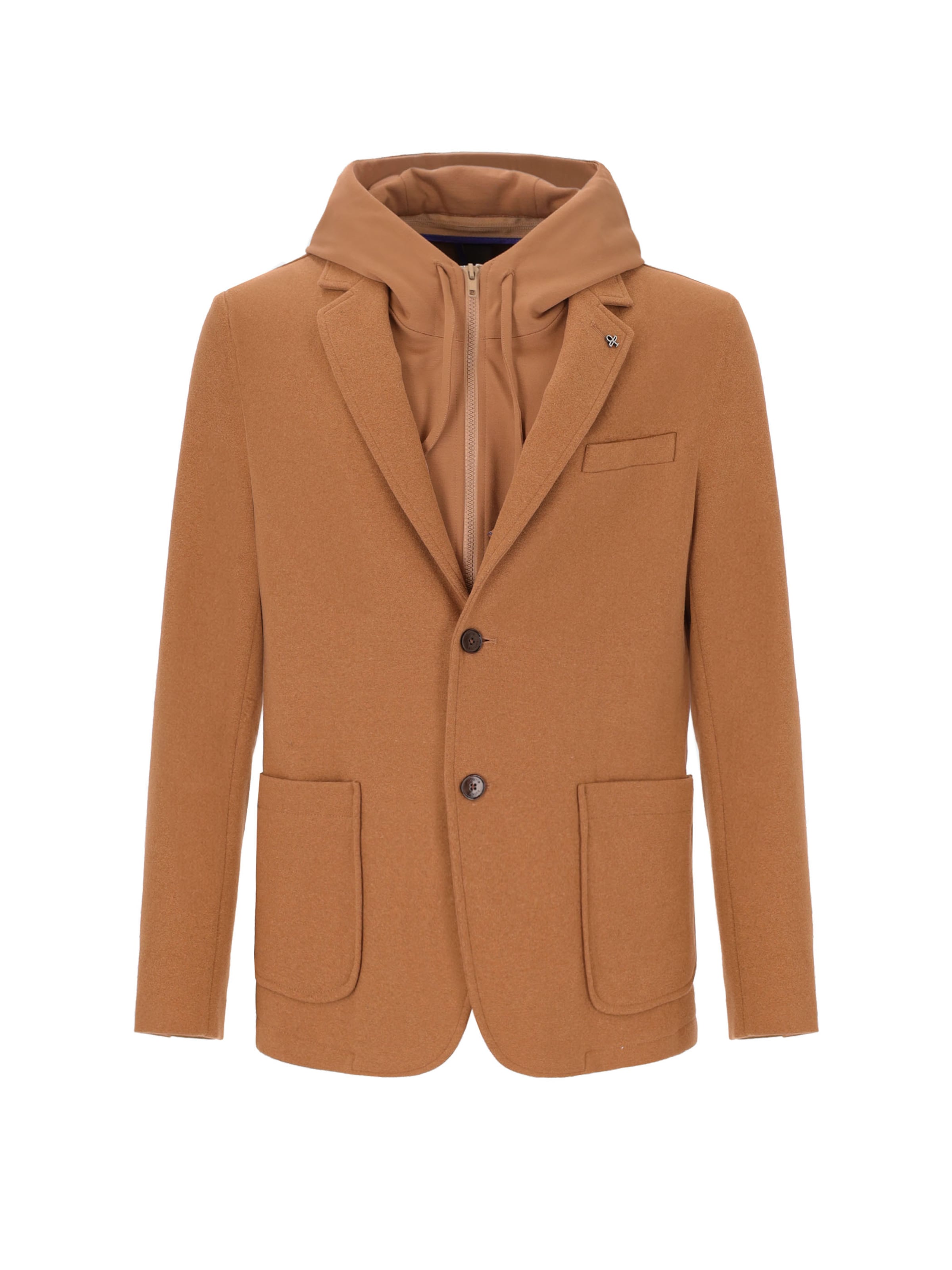 Distretto12 Regular Fit Sakko in Beige: Vorderseite