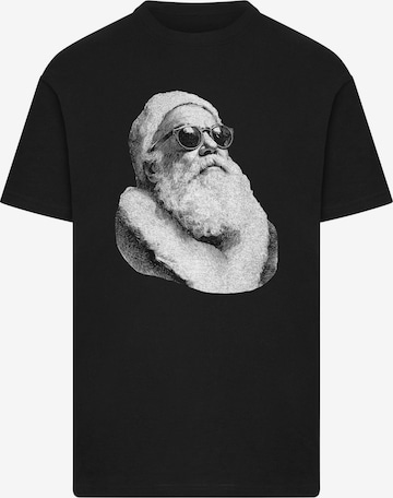 Maglietta 'Cool Santa' di Mister Tee in nero: frontale