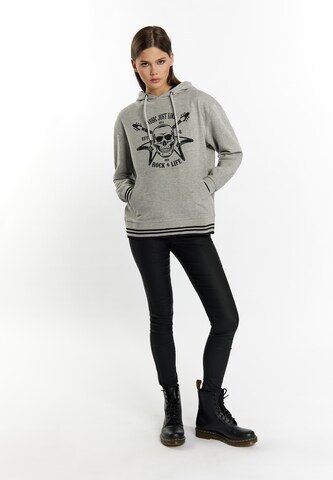 myMo ROCKSSweater majica 'Ucy' - siva boja