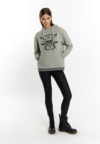 myMo ROCKS Sweatshirt 'Ucy' in Grey