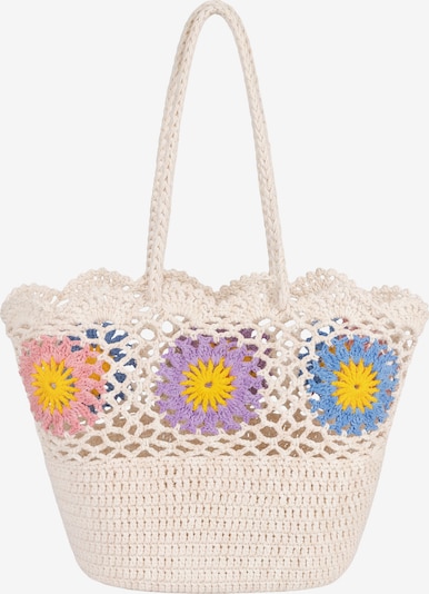 Seasons of April Strandtasche 'Sunny' in One Size in creme / azur / curry / lila, Produktansicht