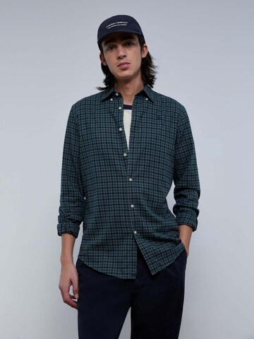 Scalpers Regular fit Button Up Shirt in Blue: front