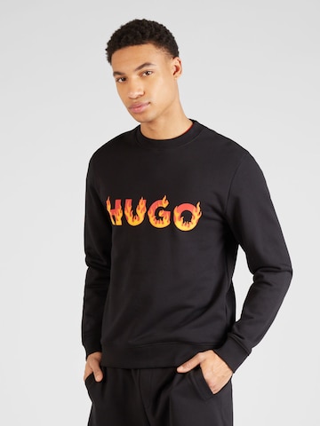 HUGO Sweatshirt 'Ditmo' in Black: front