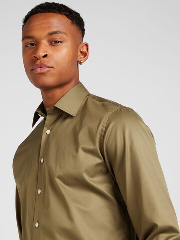 SELECTED Slim Fit Hemd 'SLHETHAN' in Grün