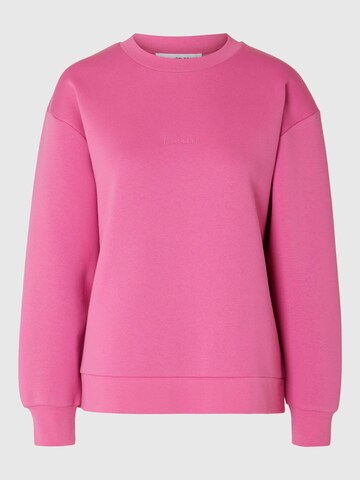 Sweat-shirt SELECTED FEMME en rose : devant