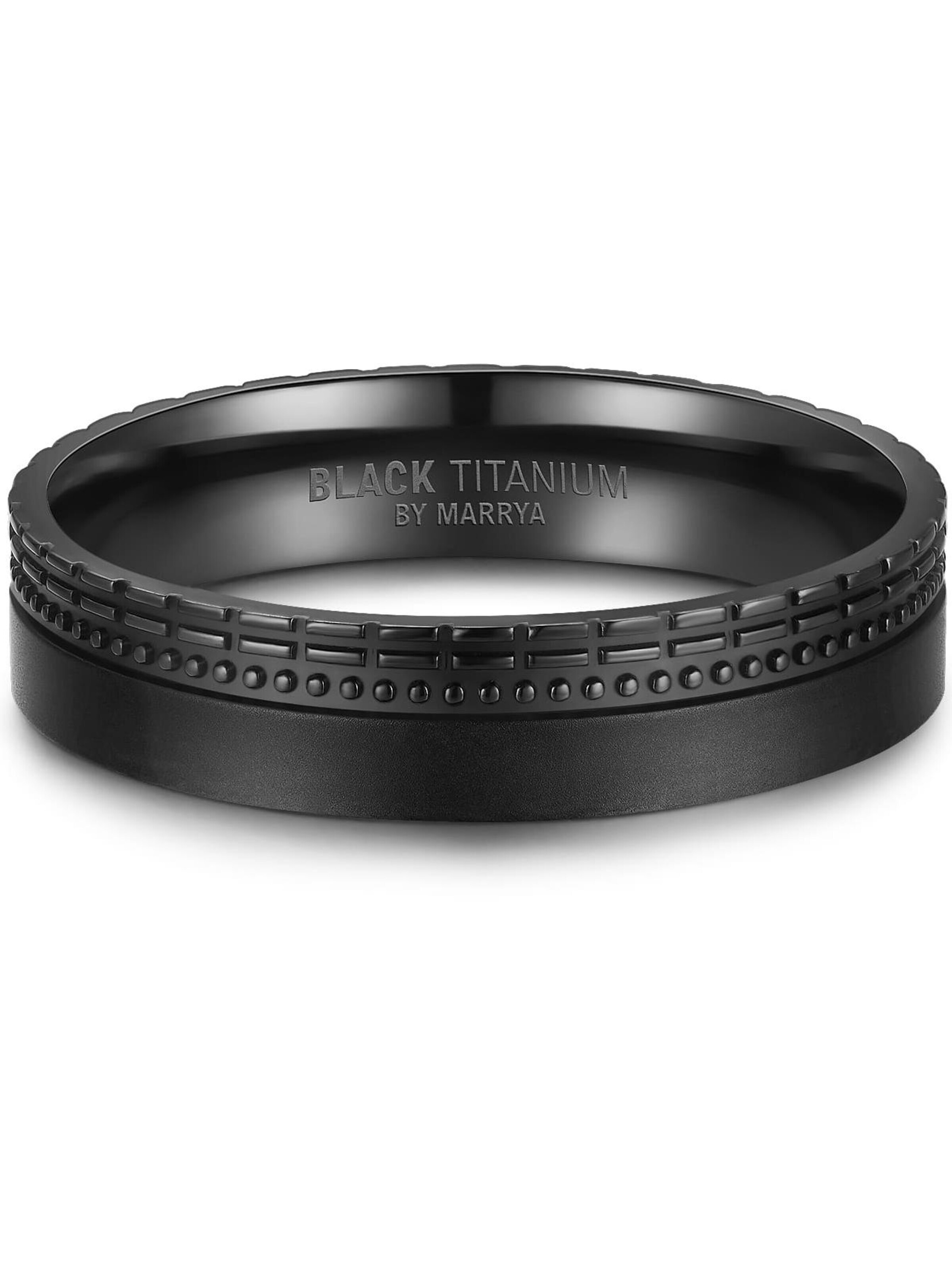MARRYA Ring 'MARRYA Ehering BT-10 aus Black Titanium' in Grey