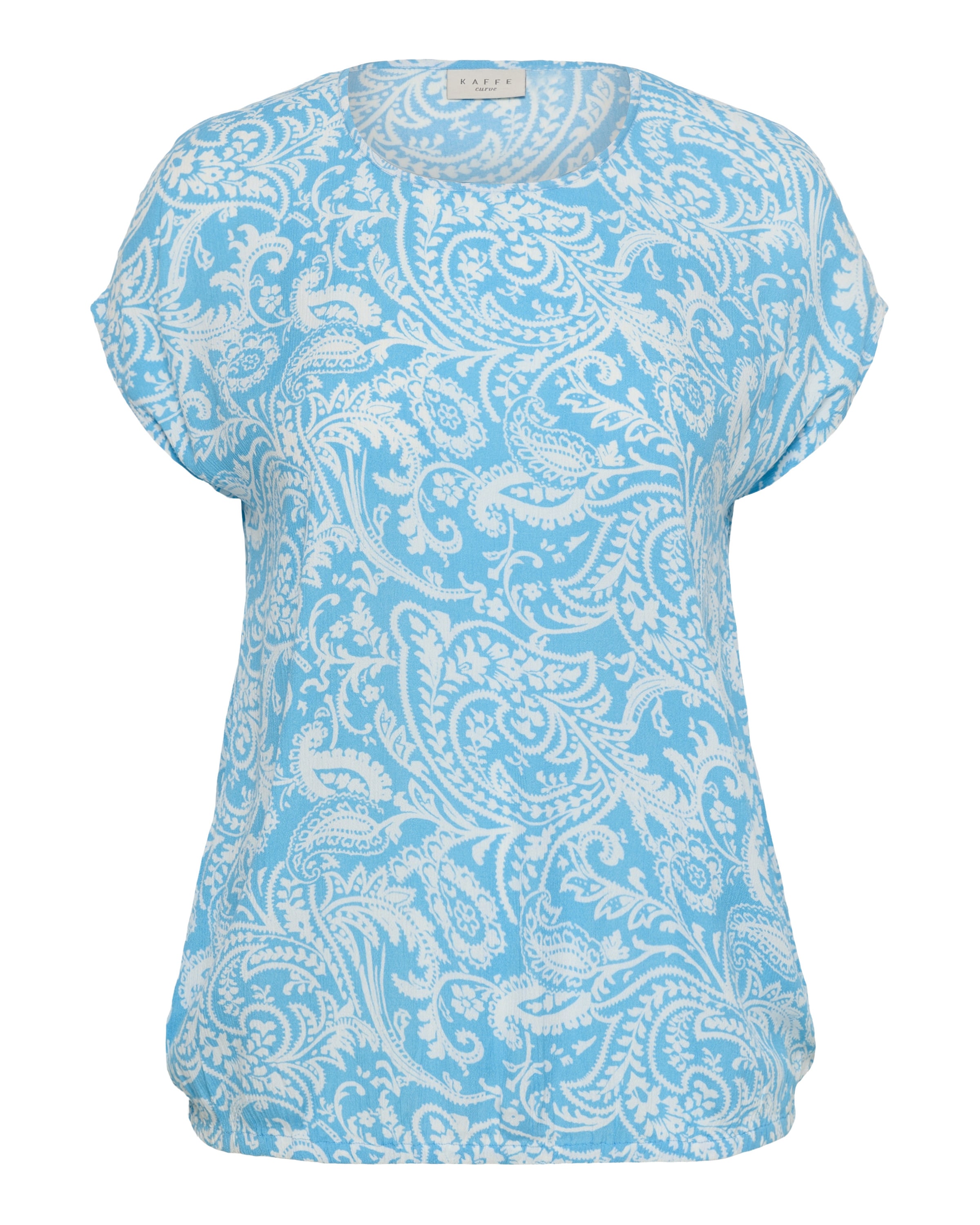 KAFFE CURVE - Blusa em azul: frente