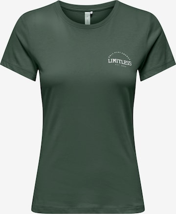 Maglietta 'Cava Life' di ONLY PLAY in verde: frontale