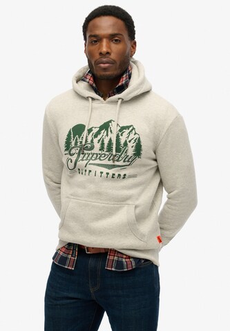 Superdry Sweatshirt 'Outfitters' in Grijs: voorkant