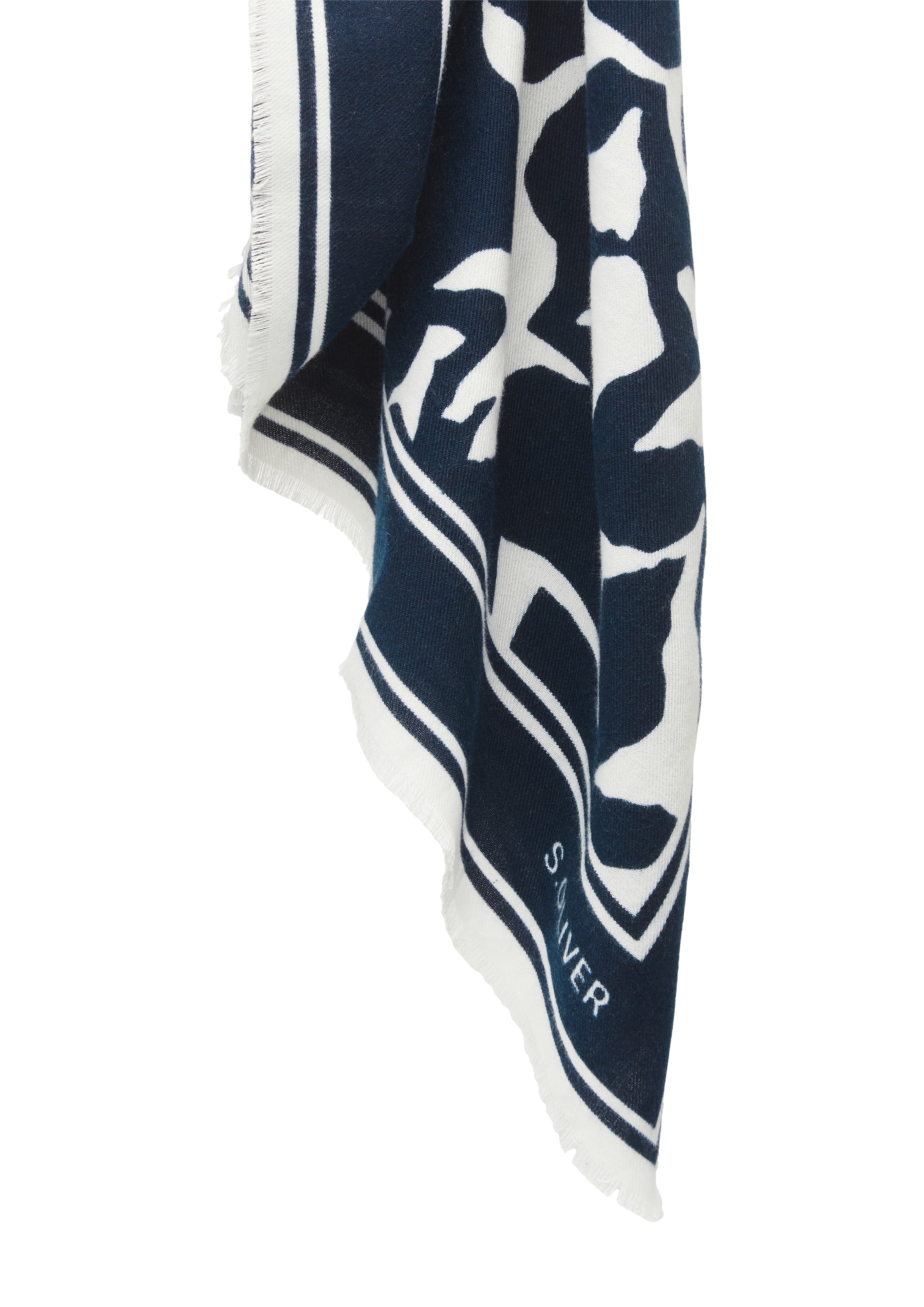 s.Oliver Tuch in navy / weiß, Produktansicht