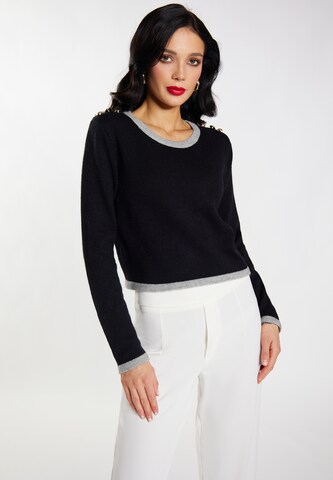 Pull-over 'Paino' faina en noir : devant