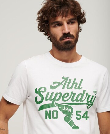 T-Shirt 'Field Athletic' Superdry en blanc