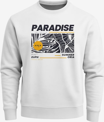 Neverless Sweatshirt 'Paradise' in Weiß: Vorderseite