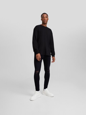 Bershka Skinny Džíny – černá