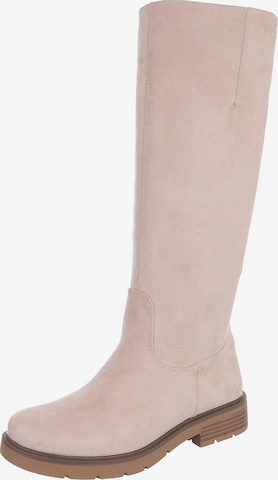 Ital-Design Stiefel in Beige: Vorderseite