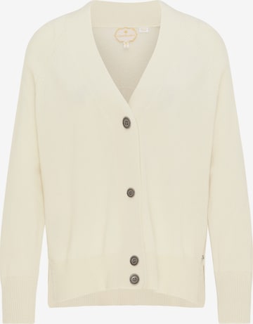 DreiMaster PREMIUM Knit Cardigan in White: front