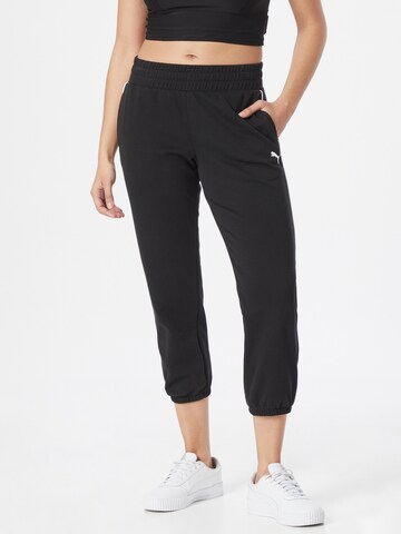 PUMA Tapered Workout Pants in Black: front