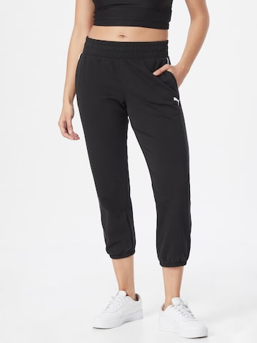 PUMA - Tapered Pantalón deportivo en negro: frente