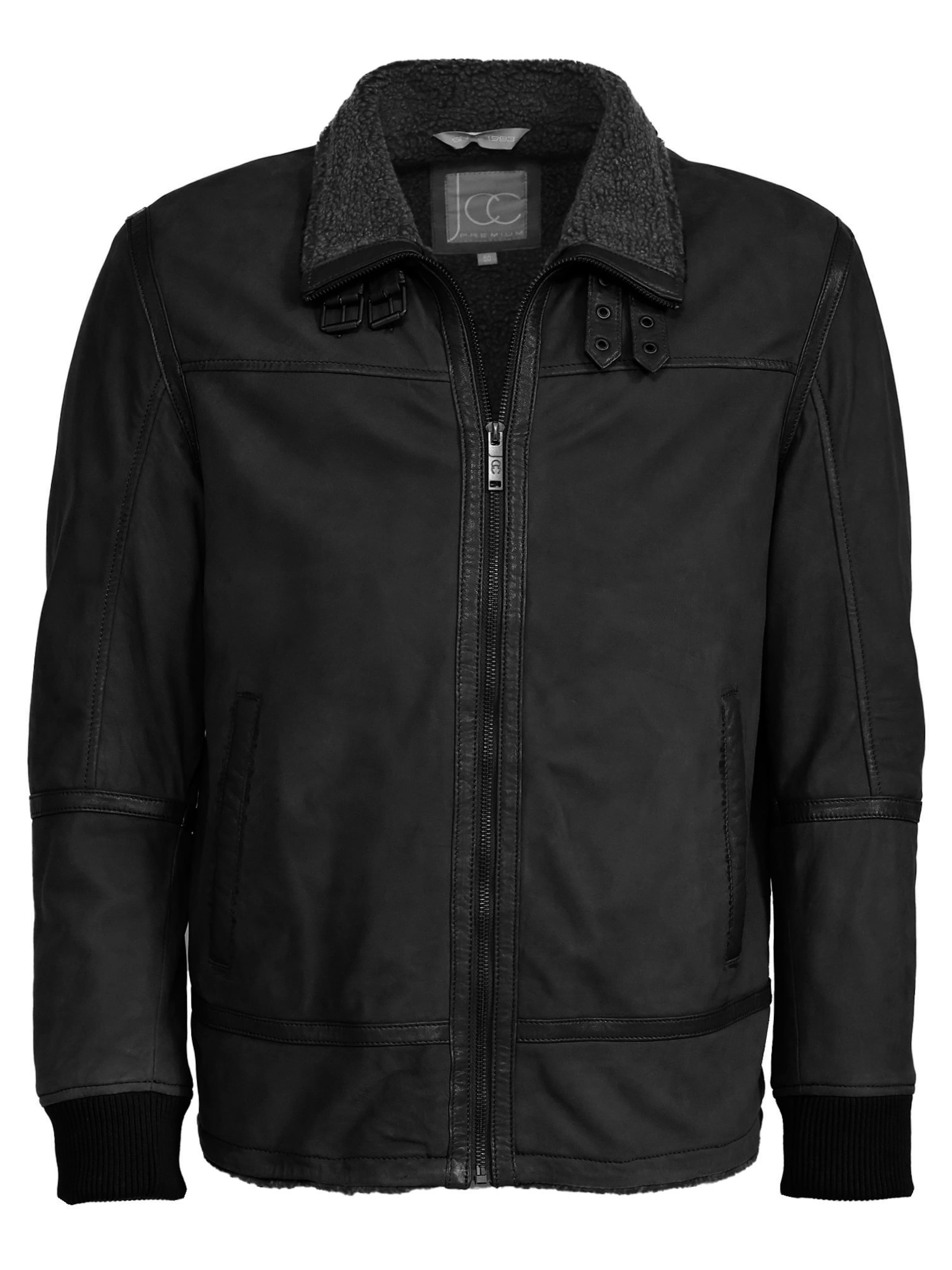 JCC Lederjacke in Schwarz: Vorderseite