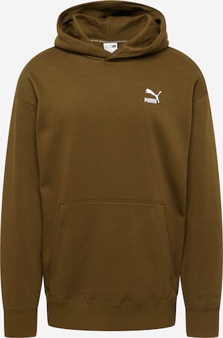 Sweat-shirt 'Classics' PUMA en vert : devant