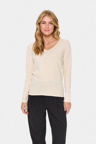 SAINT TROPEZ Sweater in Beige: front