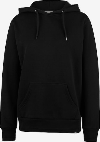 Cleptomanicx Kapuzensweatshirt 'Hooded Ligull' in Schwarz: Vorderseite