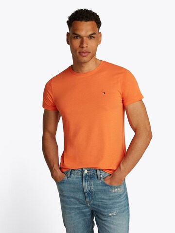 TOMMY HILFIGER Slim fit Koszulka w kolorze pomarańczowy: przód
