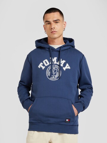 Tommy Jeans Mikina – modrá: přední strana