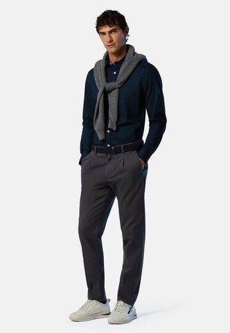 North Sails Comfort fit Button Up Shirt 'Stretch-Popeline' in Blue