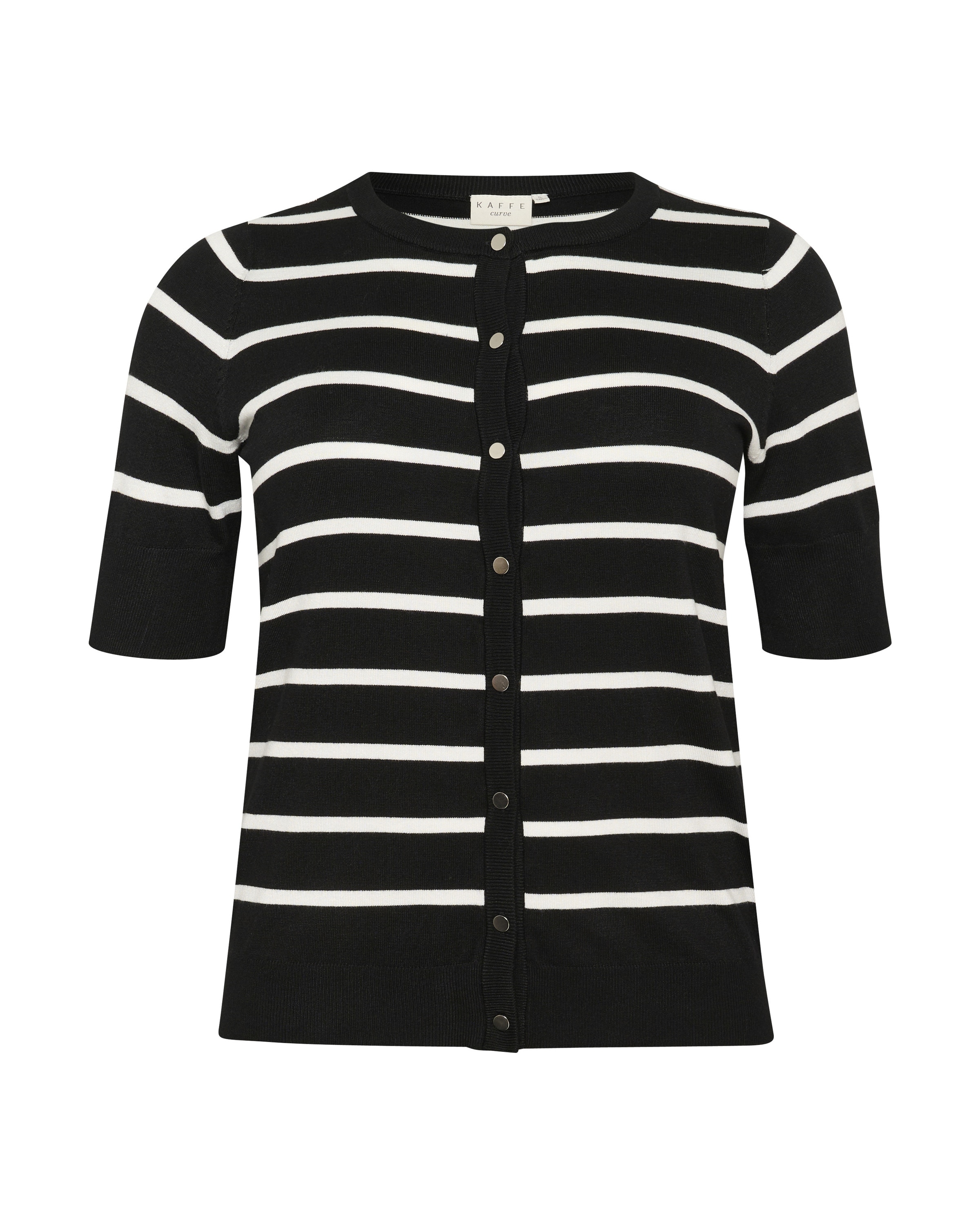 KAFFE CURVE Knit cardigan 'KCLizzy' in Black: front