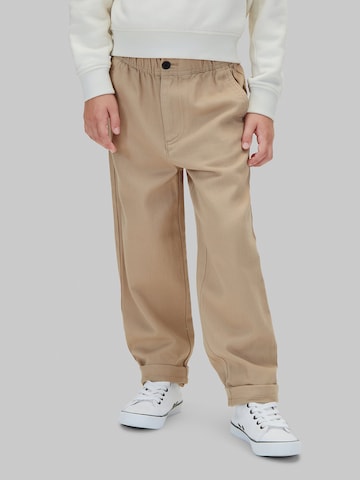 Calvin Klein Jeans Loosefit Hose in Beige: Vorderseite