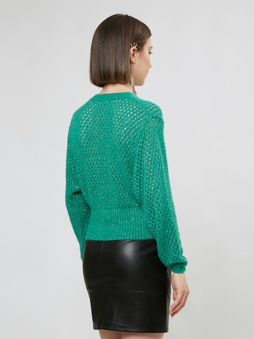 Influencer Sweater 'Pointelle' in Green