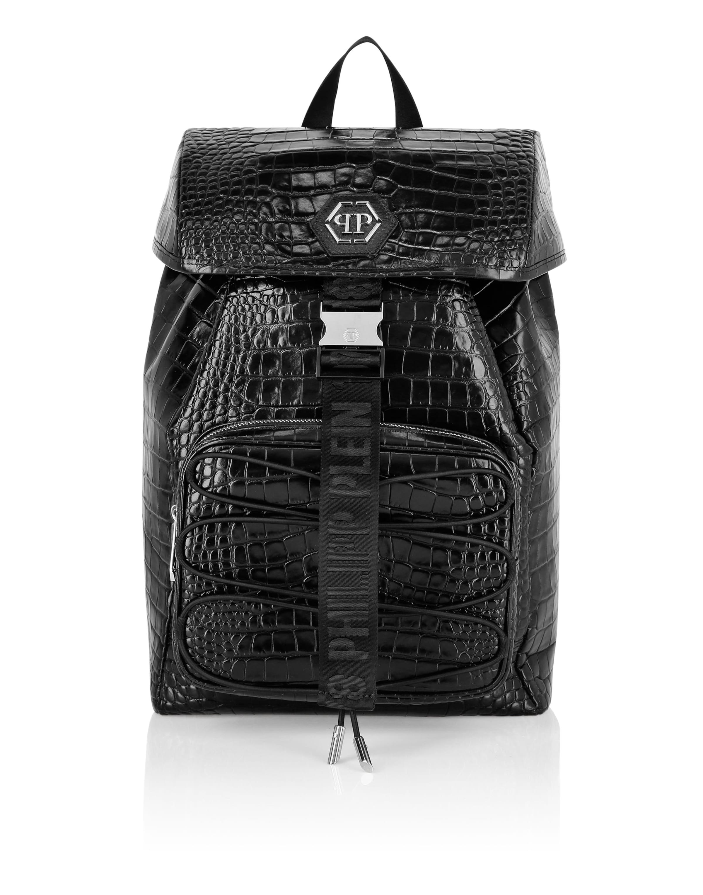 Philipp Plein Backpack 'Monogram' in Black: front