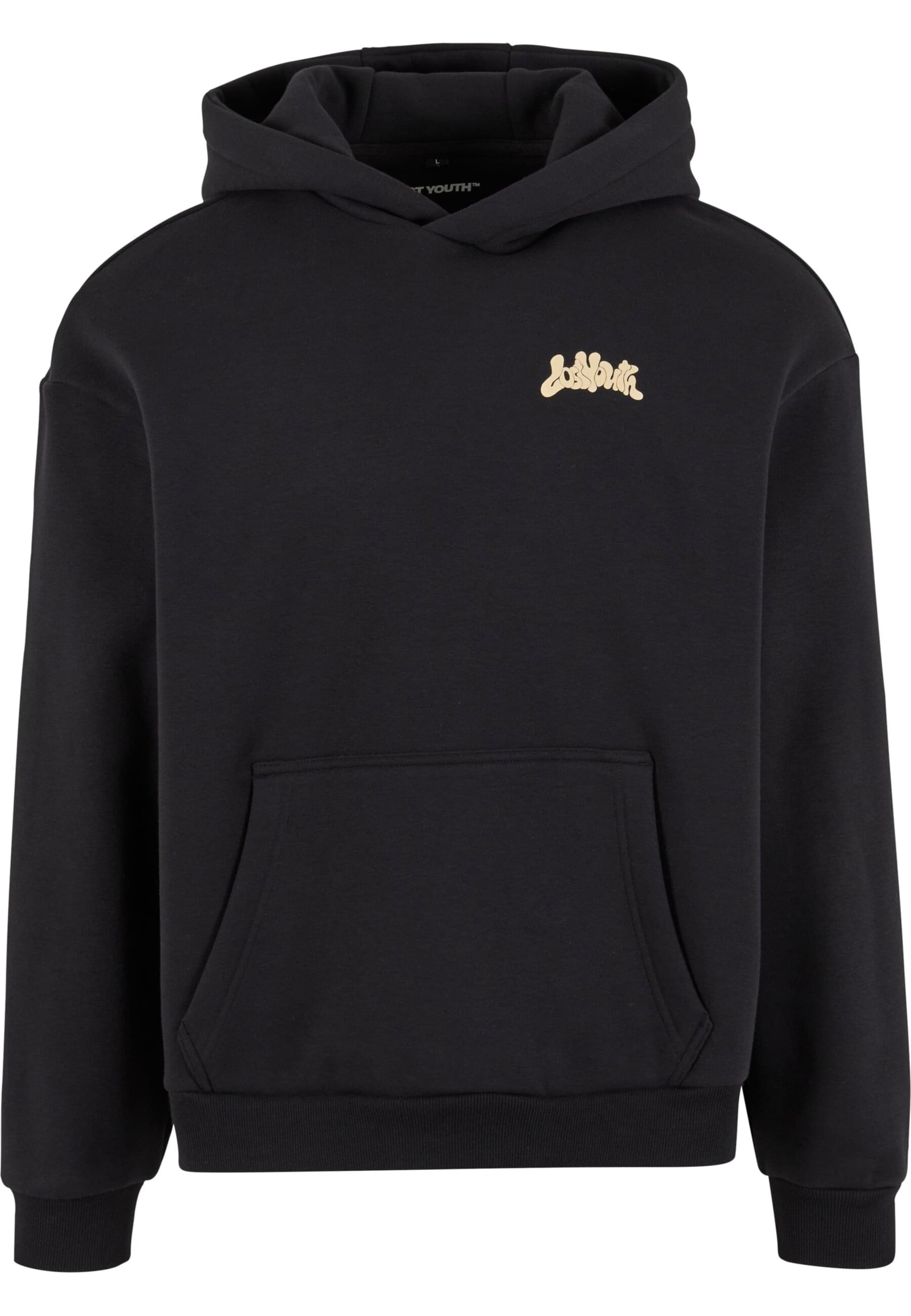 Felpa 'Western Motel' di Lost Youth in nero: frontale