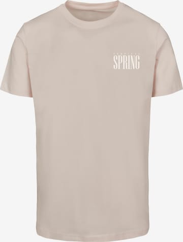 Merchcode T-Shirt 'Tropical Spring' in Pink: Vorderseite