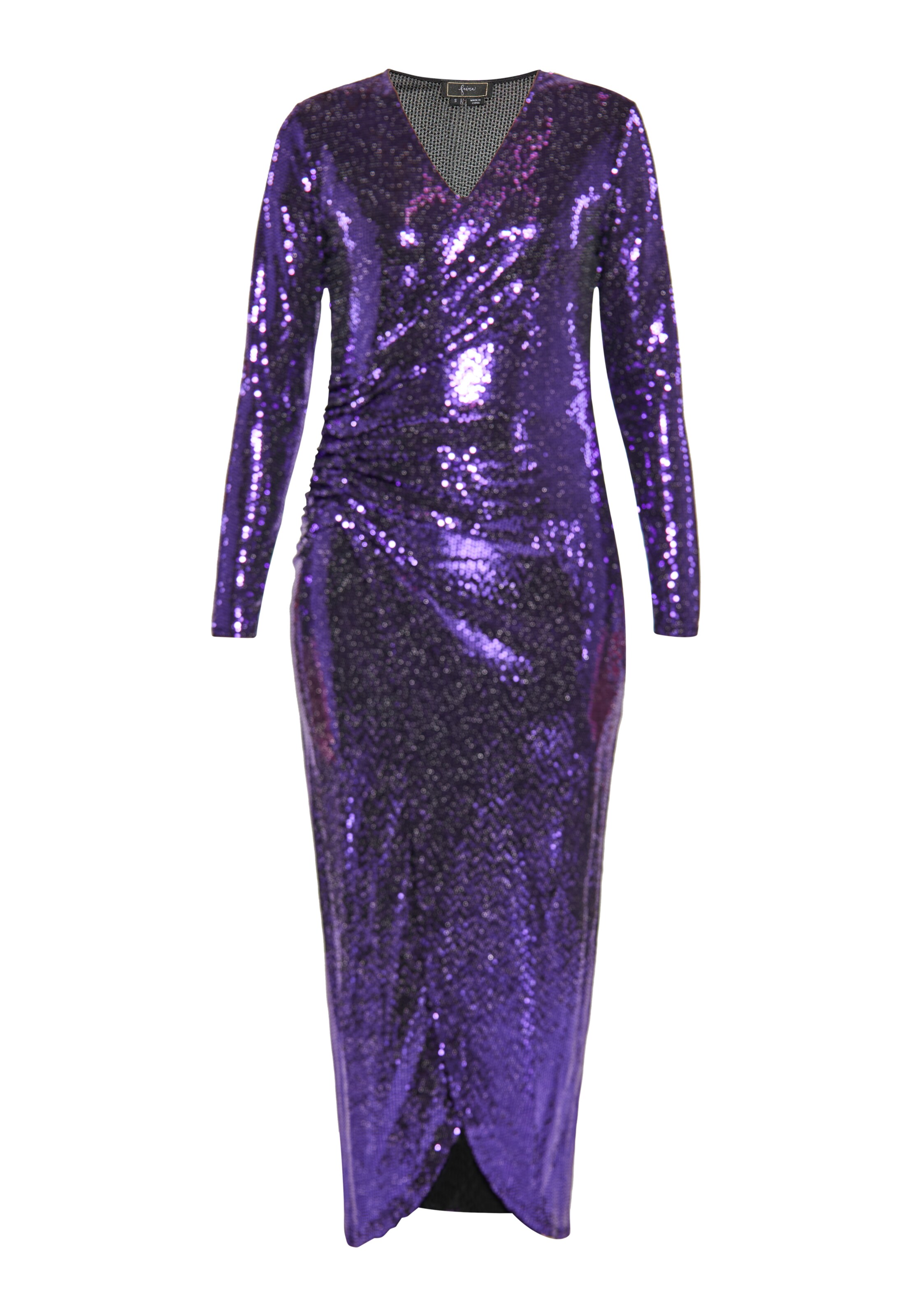 Rochie de seară de la faina pe mov: față