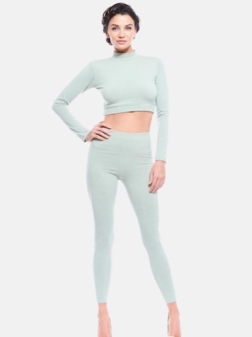 Evoni Skinny Leggings 'Thermo'‌‌‌‌‌ in Grün