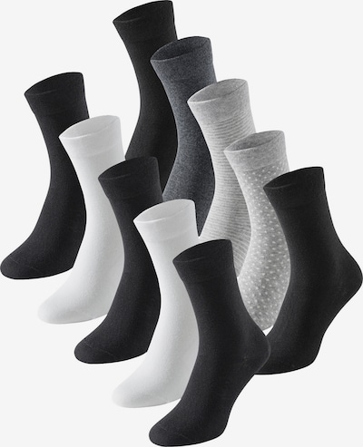 SCHIESSER Socken in graumeliert / schwarz / weiß, Produktansicht