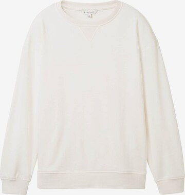 Sweat-shirt TOM TAILOR en blanc : devant